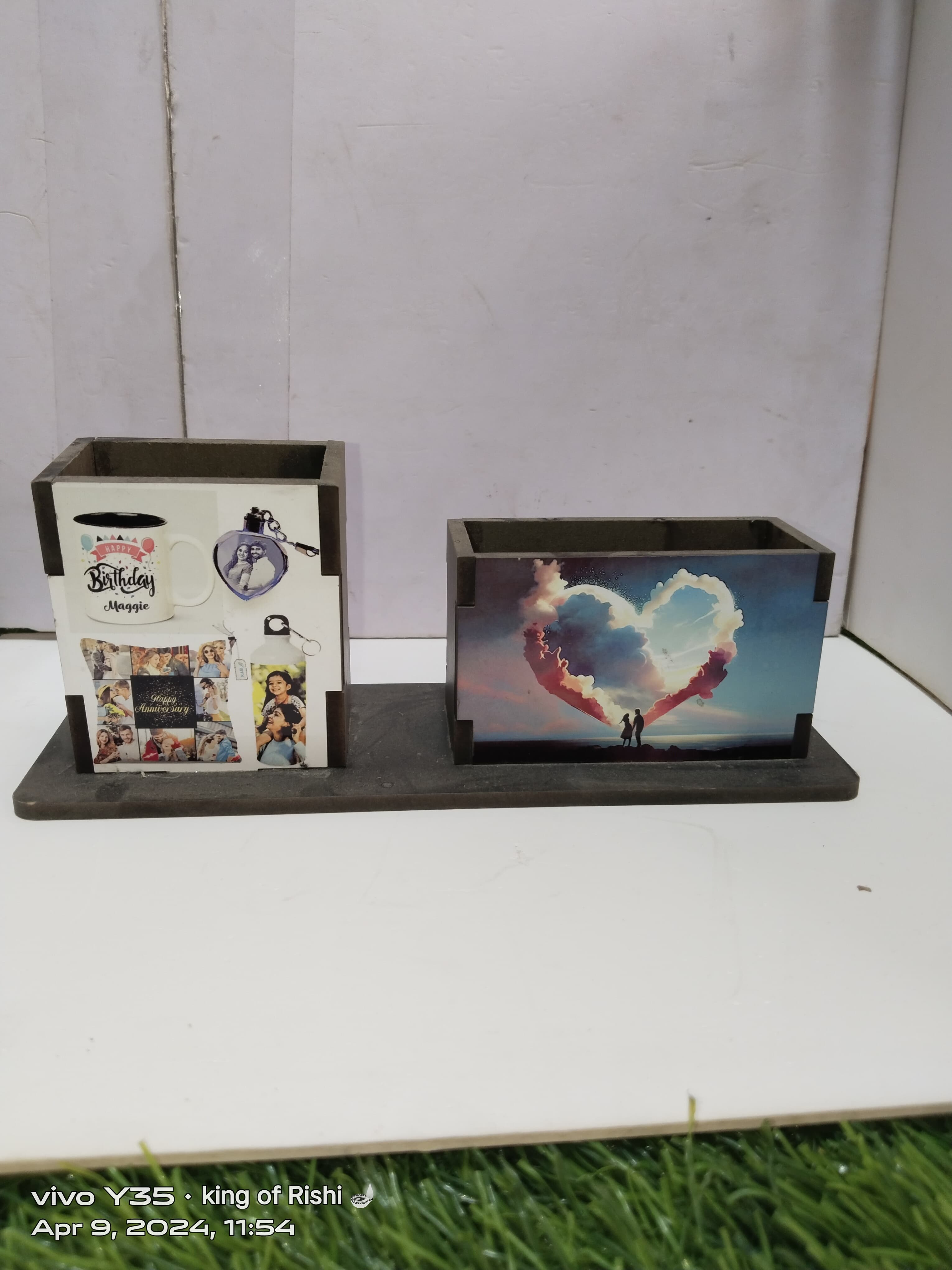 Deskart Desk Organizer With Calender, Clock, Business Visiting Card And Mobile Holder | Multipurpose